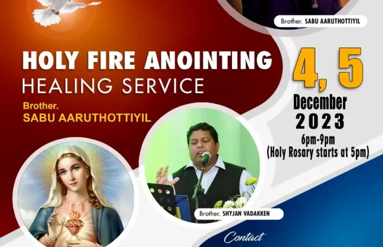 Holy Fire Anointing Healing Service – Stafford, Texas –	Br. Sabu Aaruthottiyil